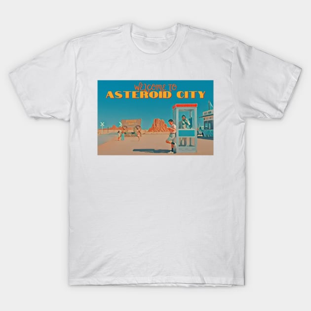 Asteroid City Postcard View T-Shirt by Chelsea Seashell